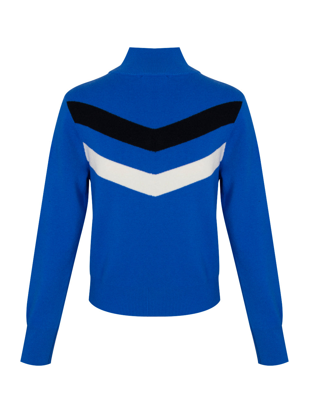 DKNY-Chevron-Half-Zip-Sweater-Dazzling-Blue-2