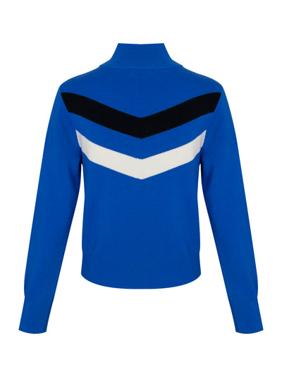 DKNY-Chevron-Half-Zip-Sweater-Dazzling-Blue-2