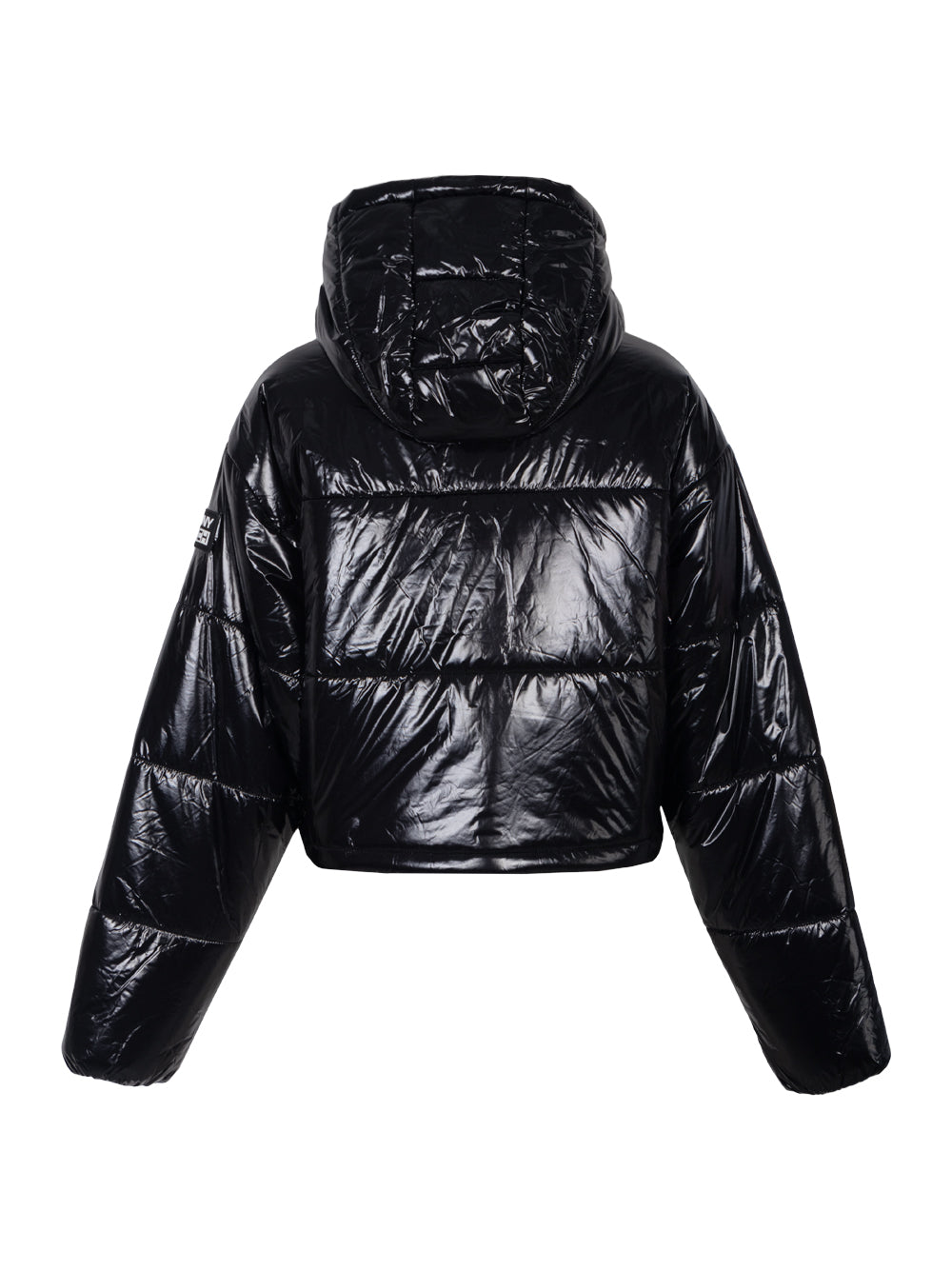 DKNY-Cropped-Puffer-with-Hood-Black-2