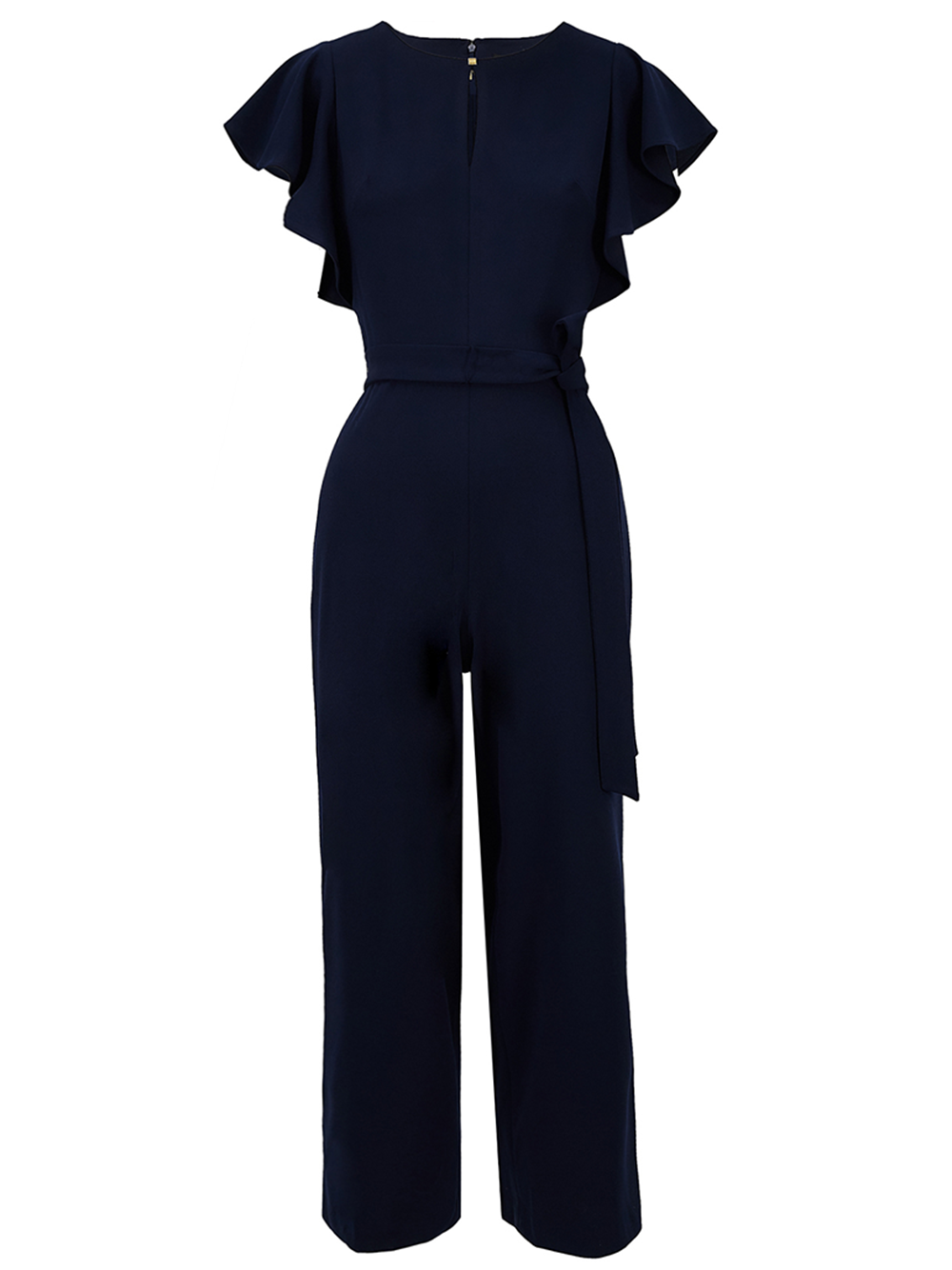 DKNY-FlutterSleeeveJumpsuitWithTieBelt-OverallsMidnight-1