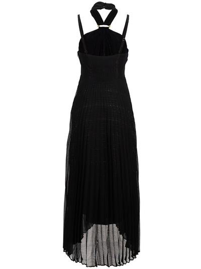 DKNY-HalterNeckSleevelessSpaghettiStrapPleatedDress-Black-2
