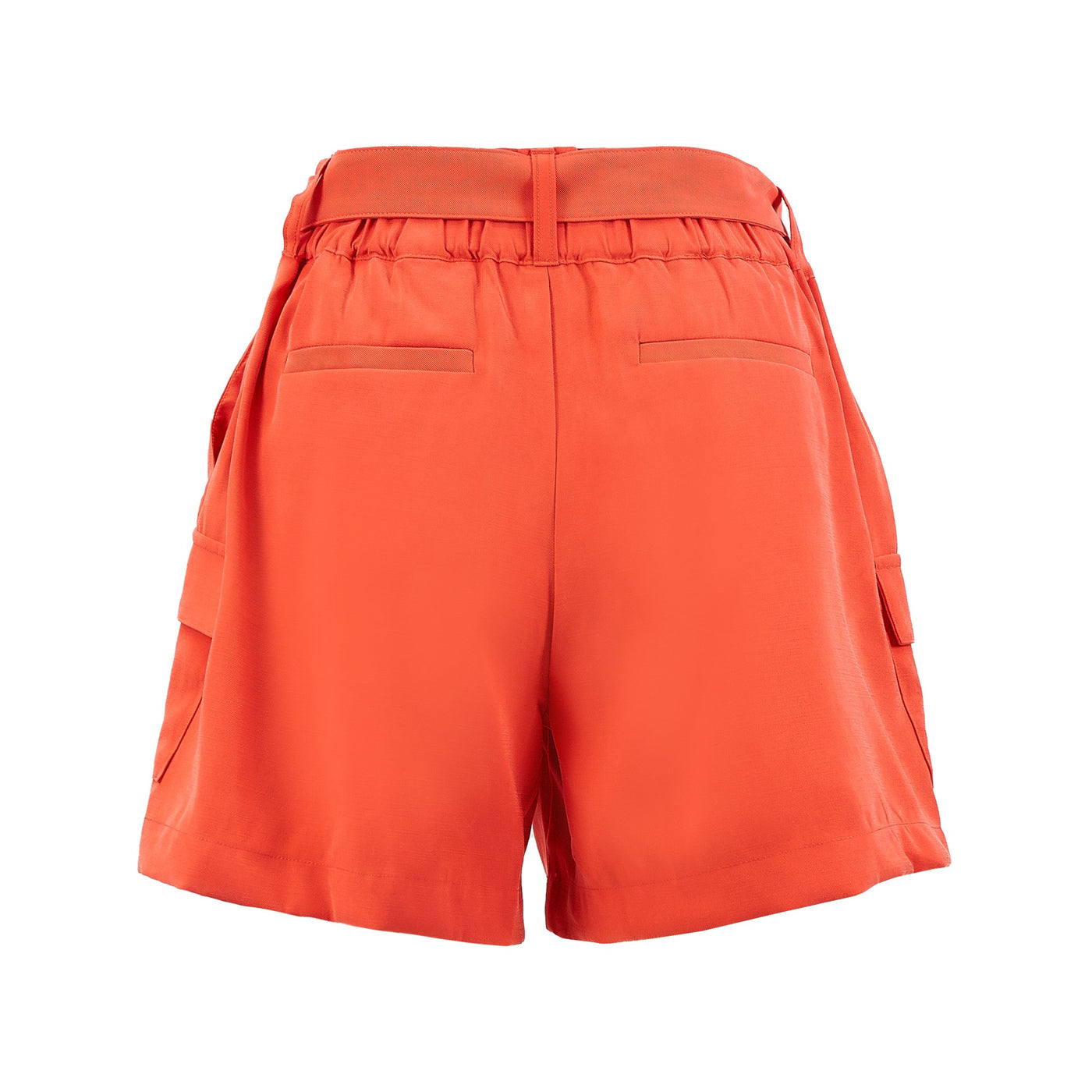 DKNY-LaceUpPleatedShorts-Orange-2