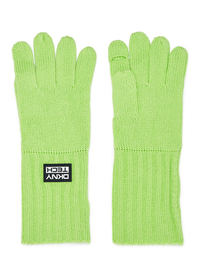 DKNY-MerinoAcrylicTechKnitGloves-Green-1