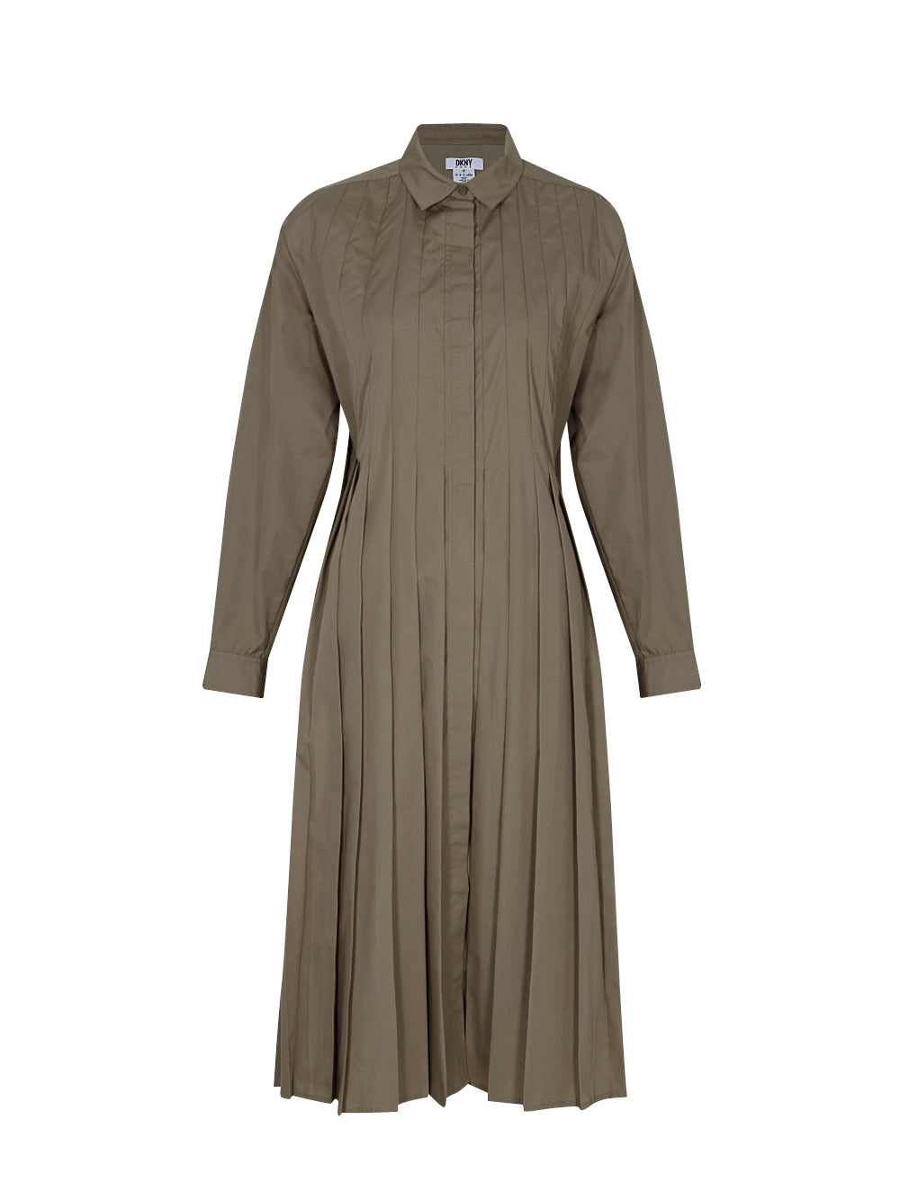 DKNY-PleatedShirtDress-LghtFatigue-01
