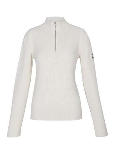 DKNY-Ribbed-Quarter-Zip-Sweater-White-1