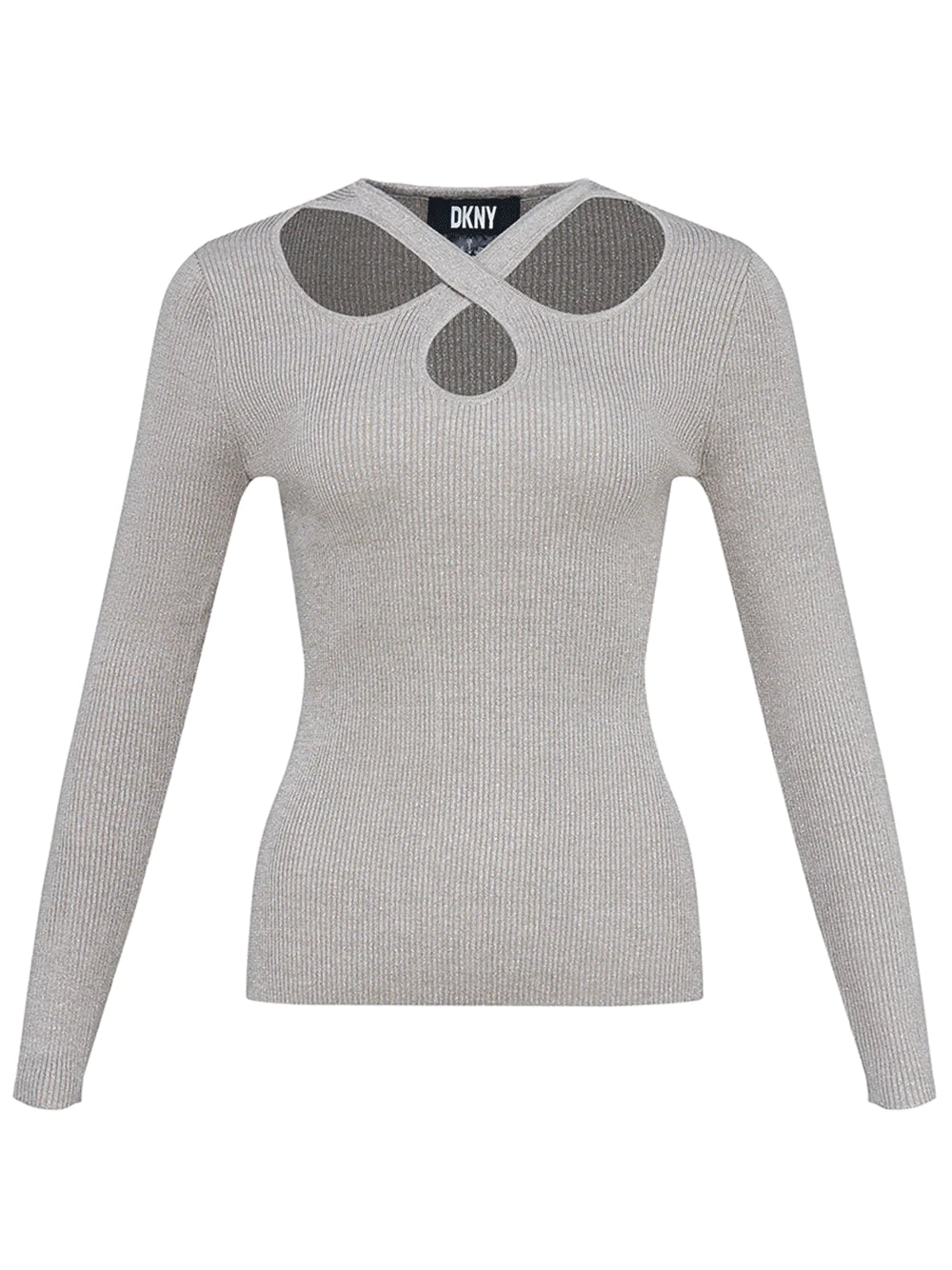DKNY-RibbedLurexCutOutTop-PebbleHeather-01