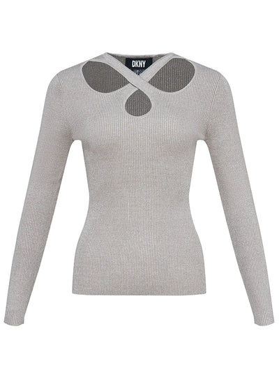 DKNY-RibbedLurexCutOutTop-PebbleHeather-01
