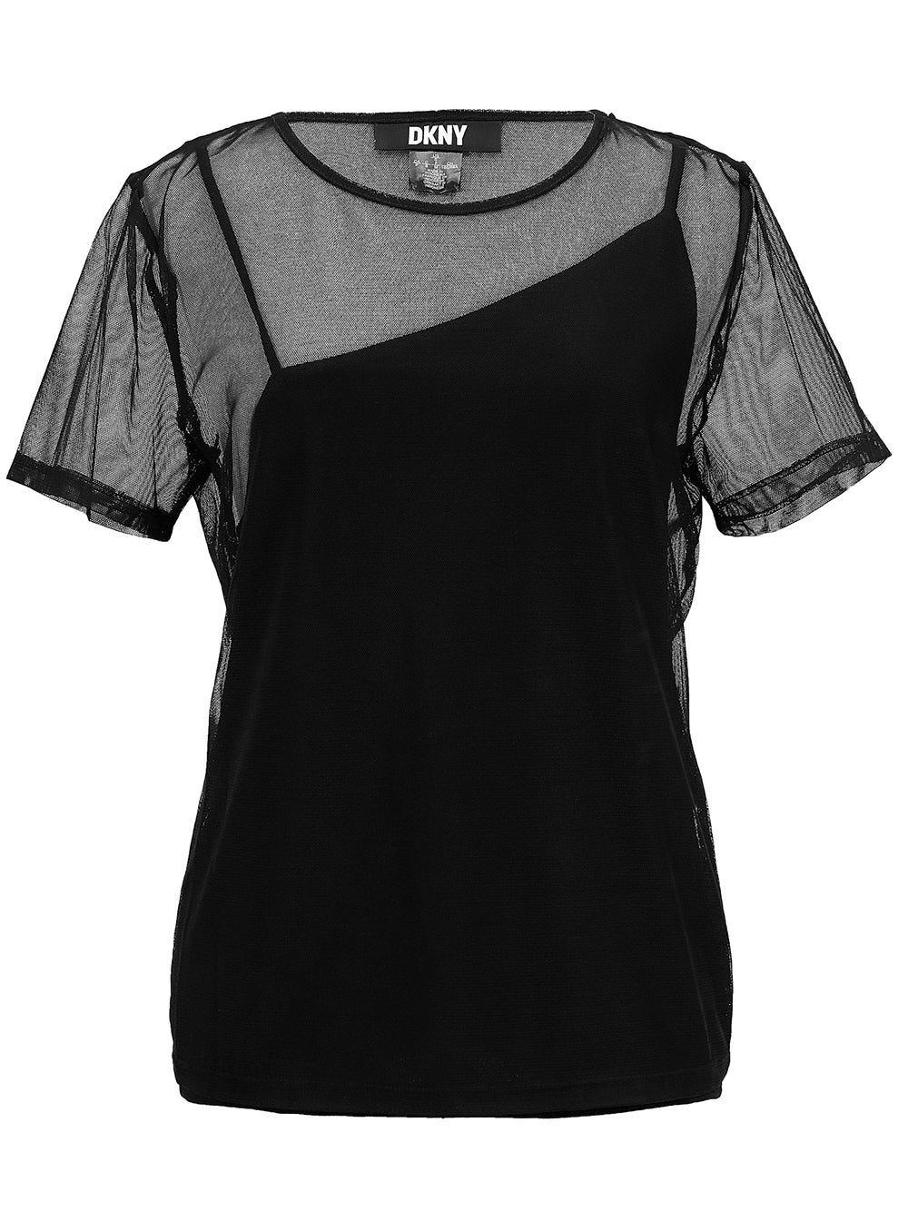    DKNY-SemiSheerT-Shirt-Black-1
