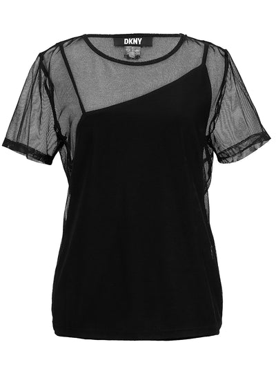    DKNY-SemiSheerT-Shirt-Black-1