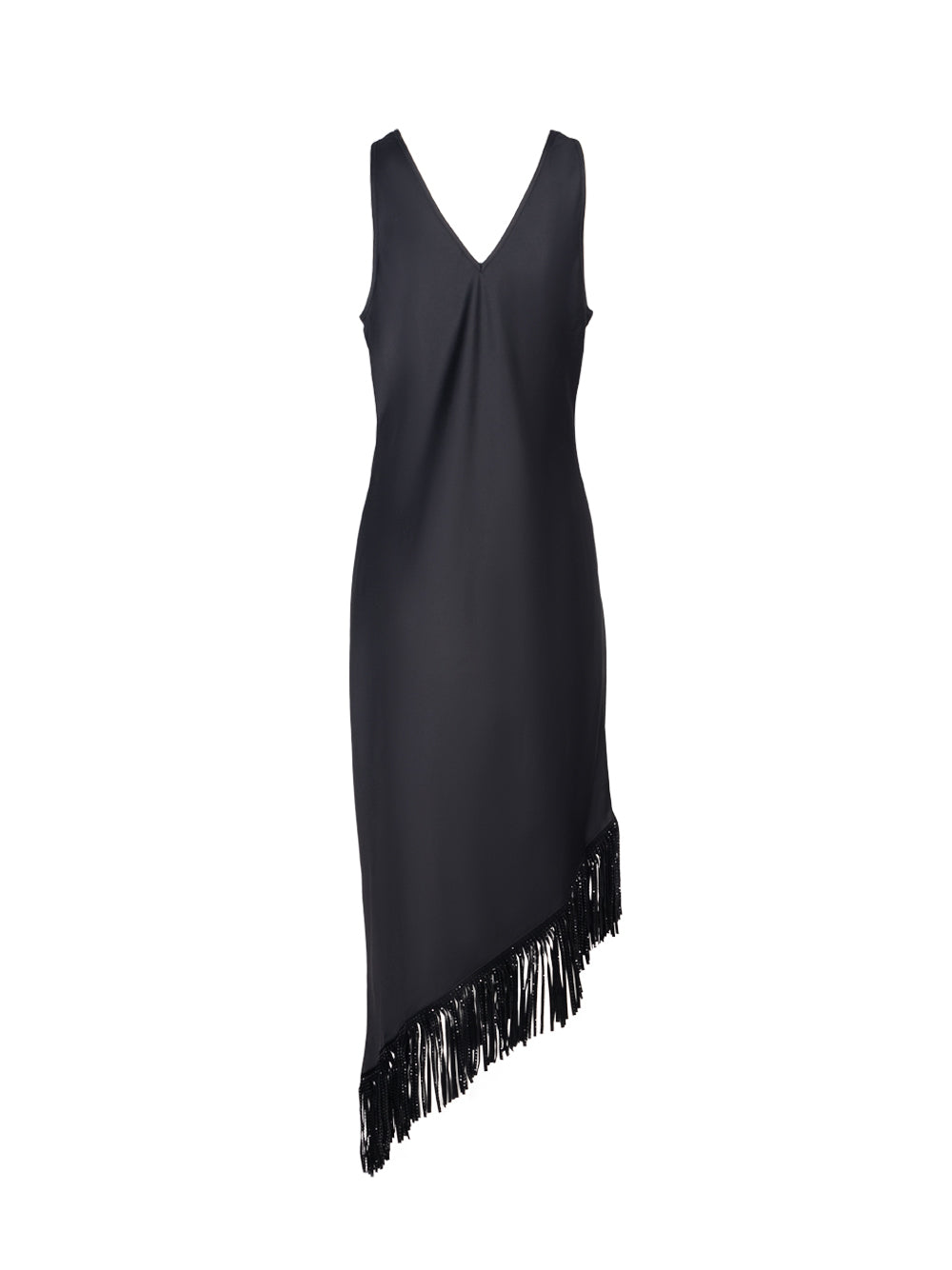 DKNY-SilkySatinFringeDress-Black-02