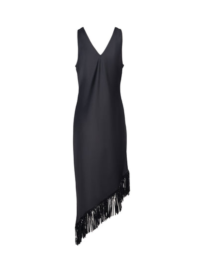 DKNY-SilkySatinFringeDress-Black-02