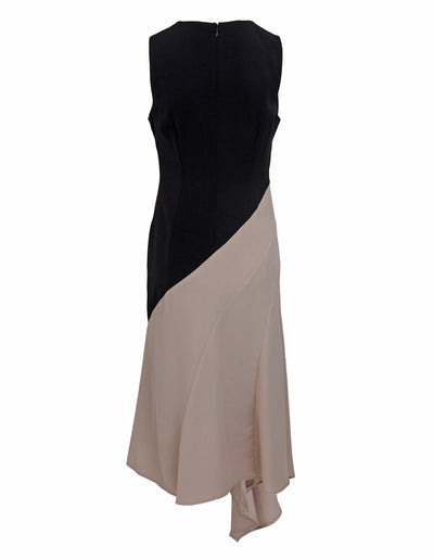 DKNY-SleevelessAsymmetricDress-Black_beige-02