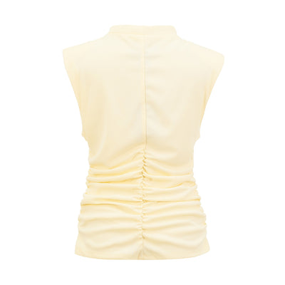 DKNY-SleevelessSideRuchTop-EggNog-2