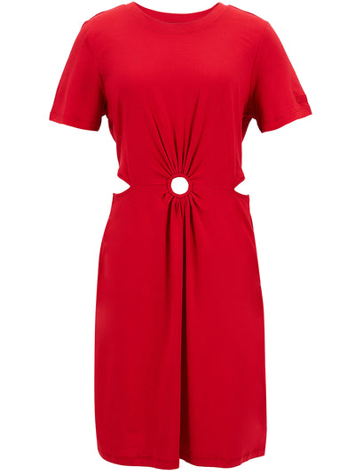    DKNY-WomenShortsleeveCutOutDress-MarsRed-1