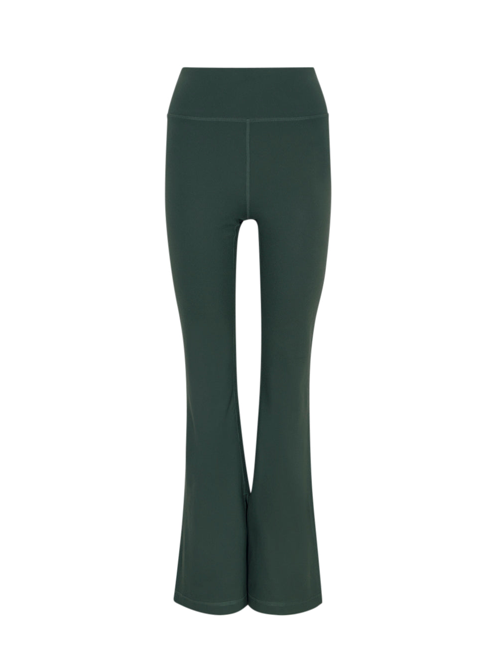 Balance Compression High Waist Flare Tight with Slit (Duck Green)
