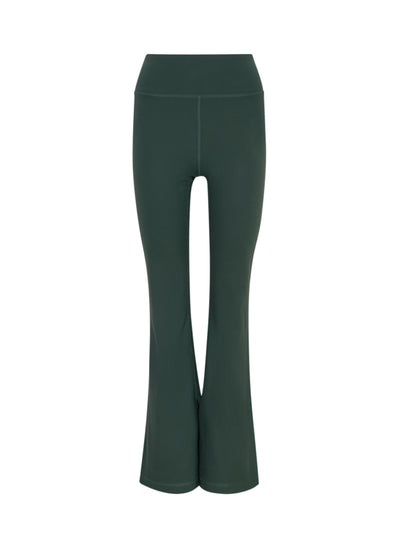 Balance Compression High Waist Flare Tight with Slit (Duck Green)