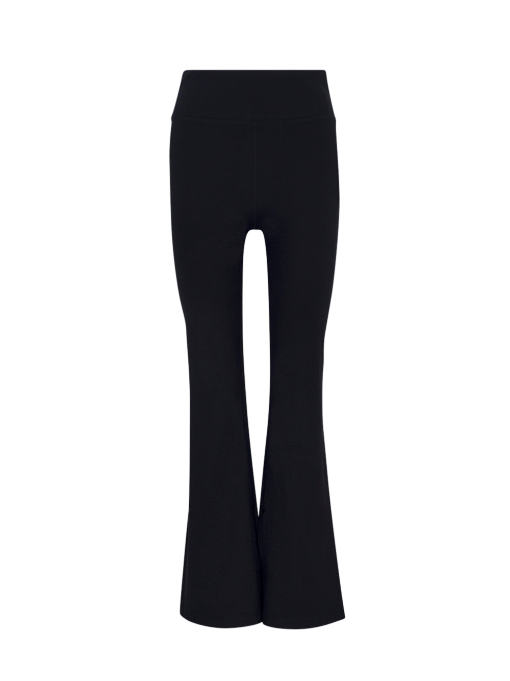 Balance Compression High Waist Flare Tight With Slit (Black)