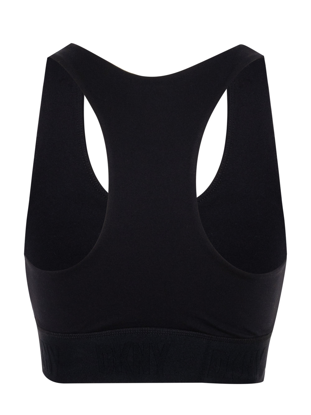 Balance Compression Logo Elastic Racerback Bra With Removeable Cups (Black)