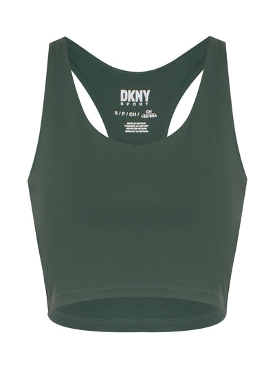 Balance Compression Scoop Neck Longline Bra (Duck Green)