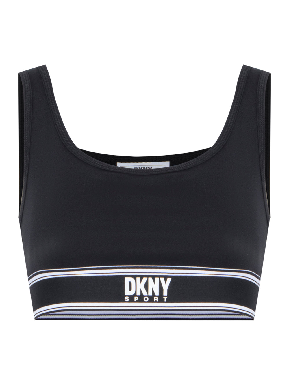 Balance Compression Soho Logo Elastic Square Neck Bralette (Black)