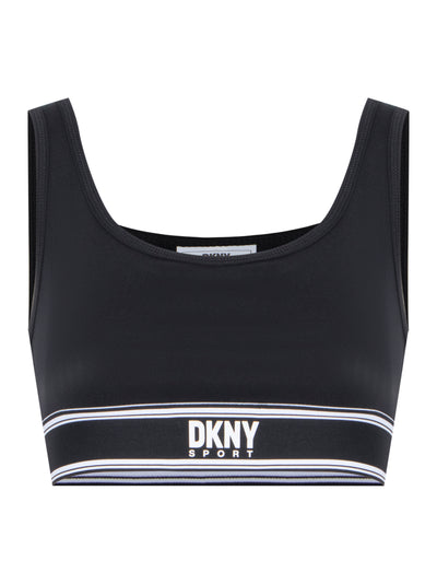 Balance Compression Soho Logo Elastic Square Neck Bralette (Black)