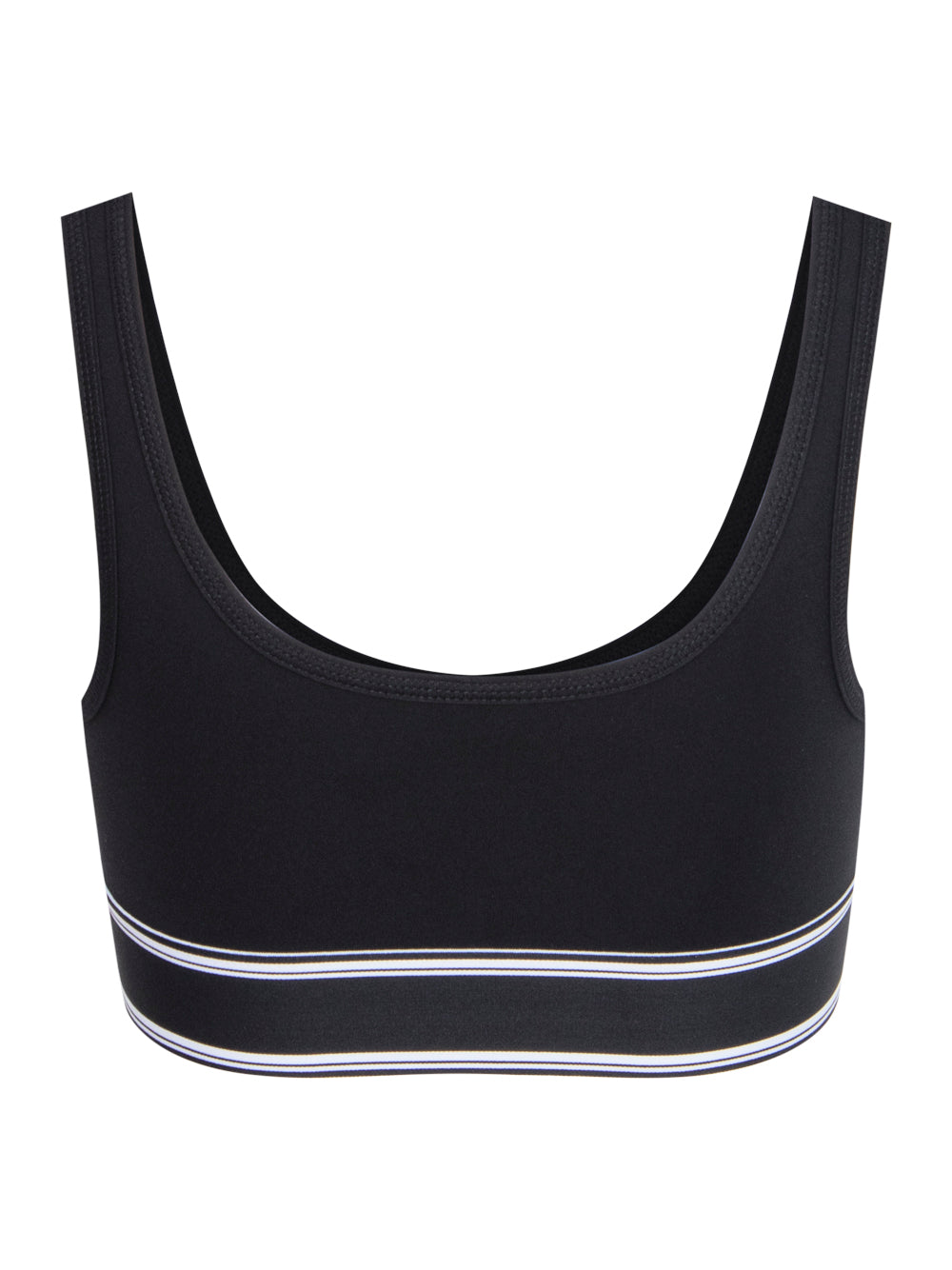 Balance Compression Soho Logo Elastic Square Neck Bralette (Black)