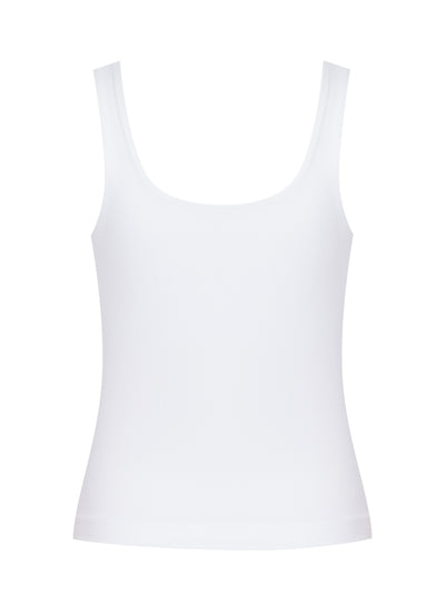 Balance Compression Tank With Built In Bra (White)