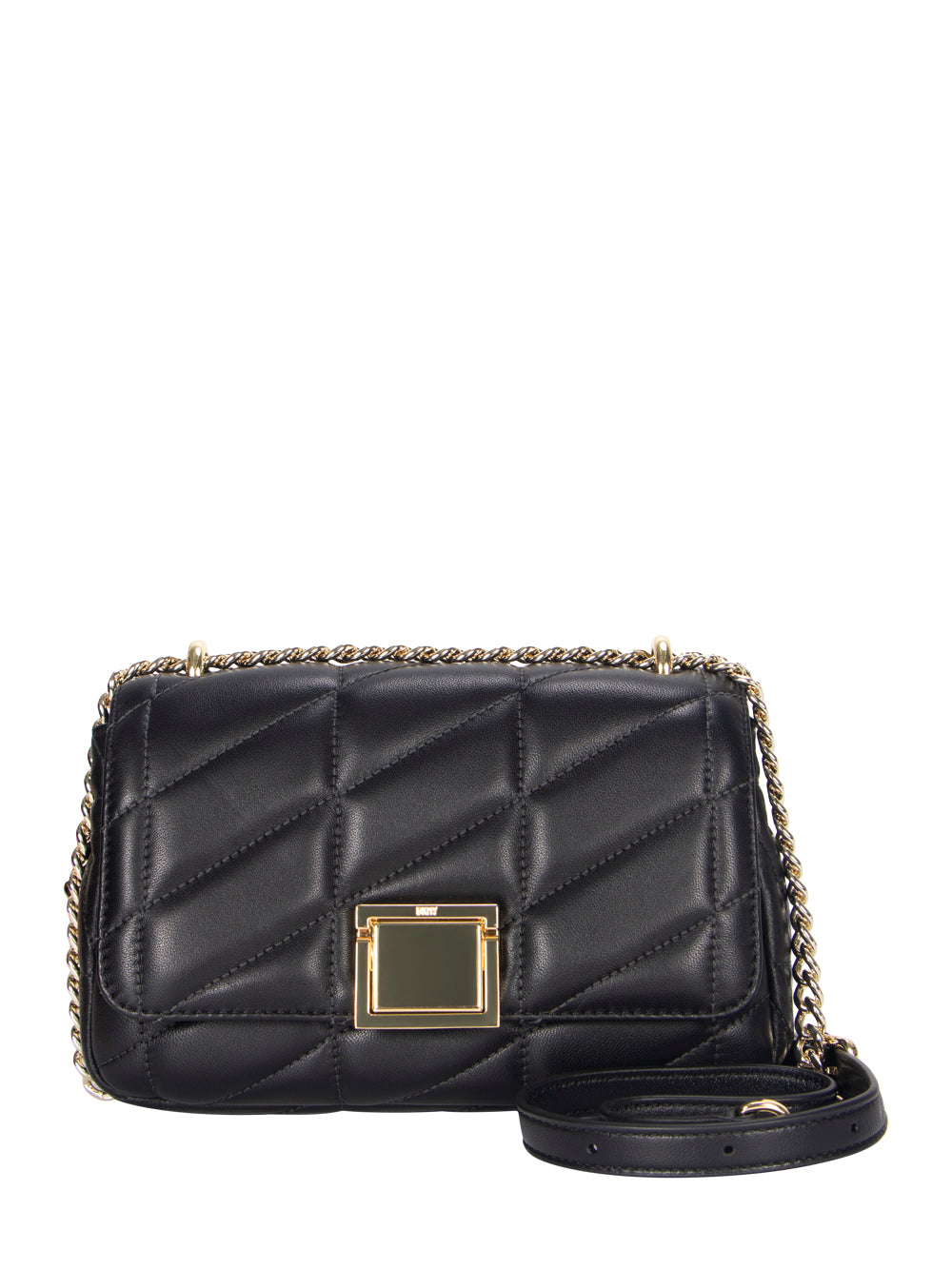 Beau Medium Flap Shoulder (Black/Gold)