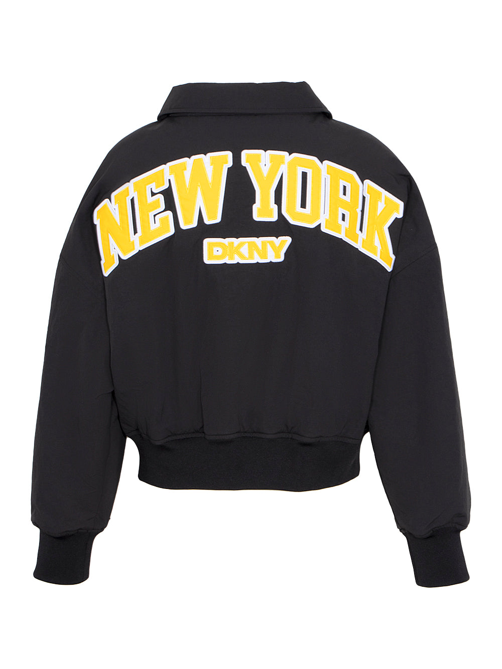 Bomber Jacket With Back Print (Black)