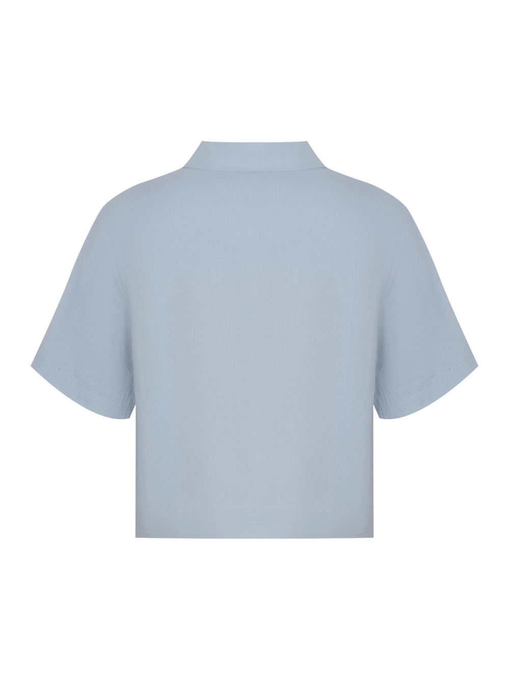 Button Front Trapunto Top (Celestial Blue)