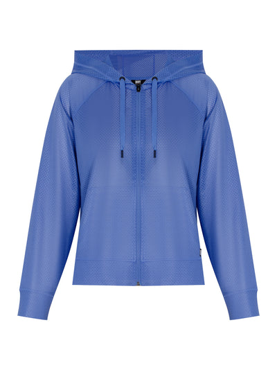 Chintz Honeycomb Mesh Full Zip Hoodie (Amparo Blue)