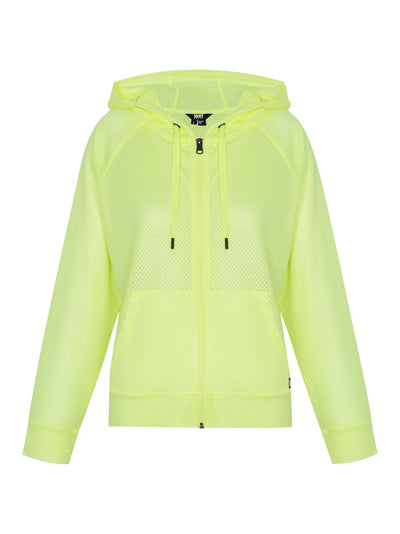 Chintz Honeycomb Mesh Full Zip Hoodie Zest