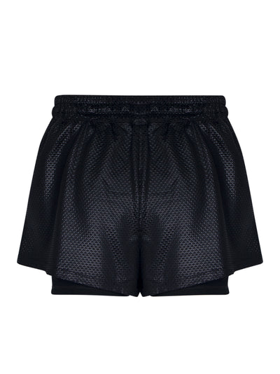 Chintz Honeycomb Mesh Short with Balance Liner Short (Black)