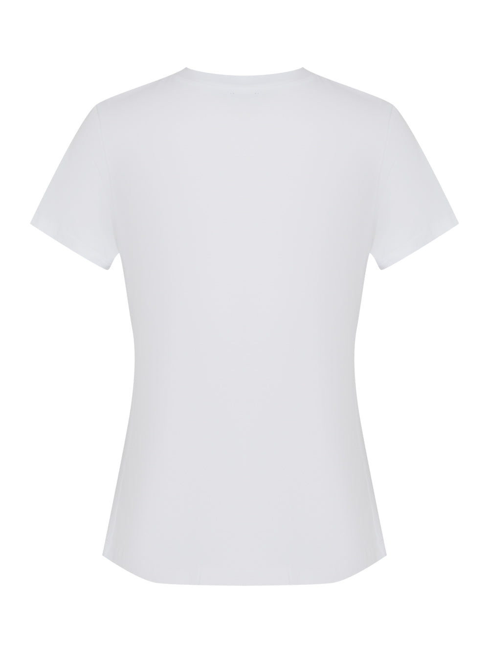 Crew Neckline Cityscape Logo T-Shirt (White)