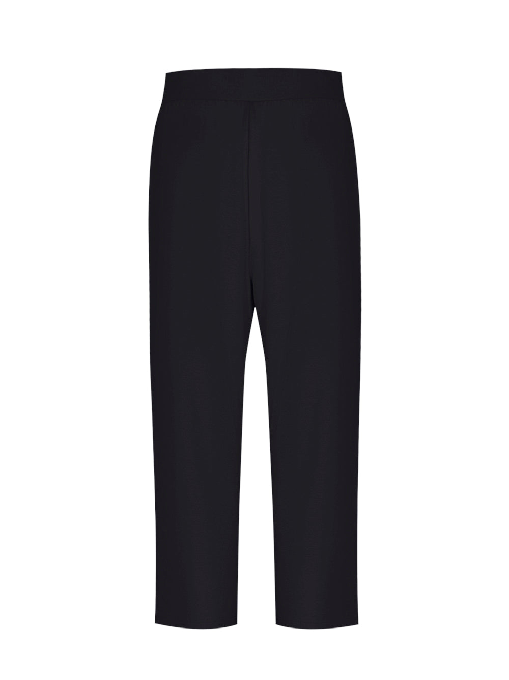 Cropped Wide Leg Pant With Pockets (Black)