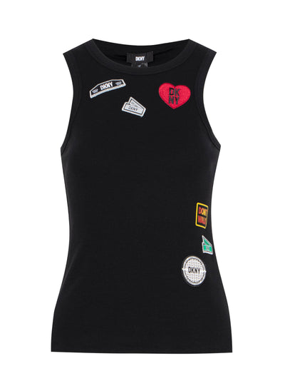 Cut Away City Sign Rib Tank (Black)