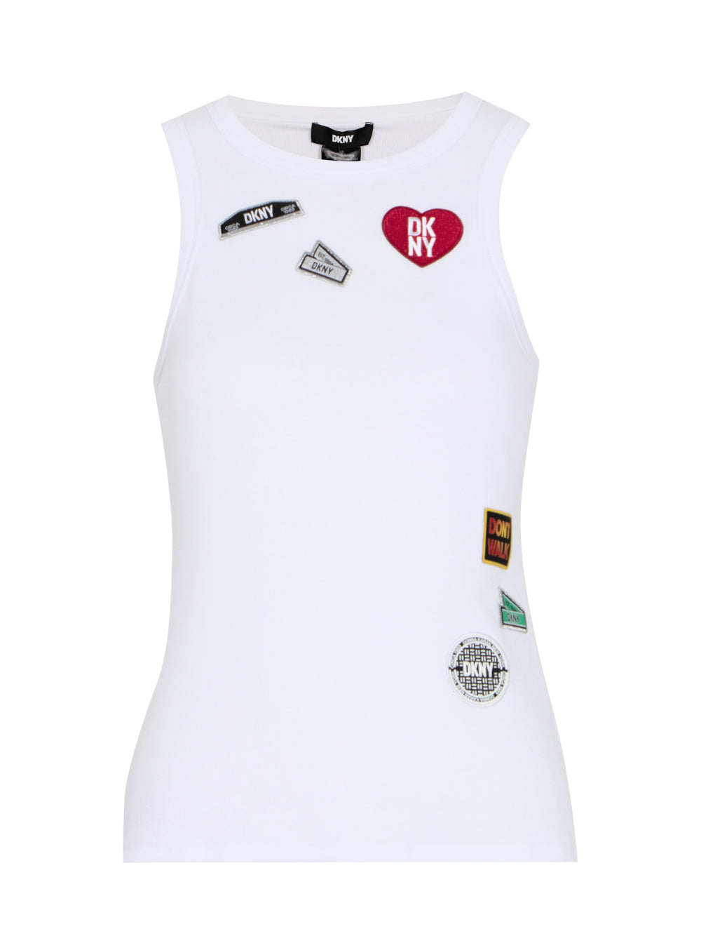 Cut Away City Sign Rib Tank (White)