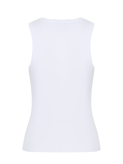 Cut Away City Sign Rib Tank (White)