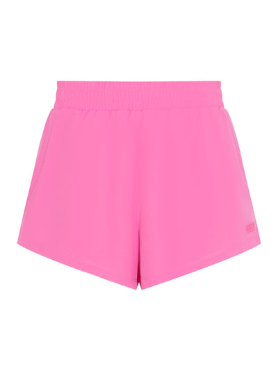 Double Layer Training Short With Runners Pocket And Logo (Azalea Pink)