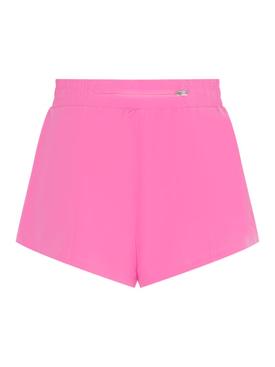 Double Layer Training Short With Runners Pocket And Logo (Azalea Pink)