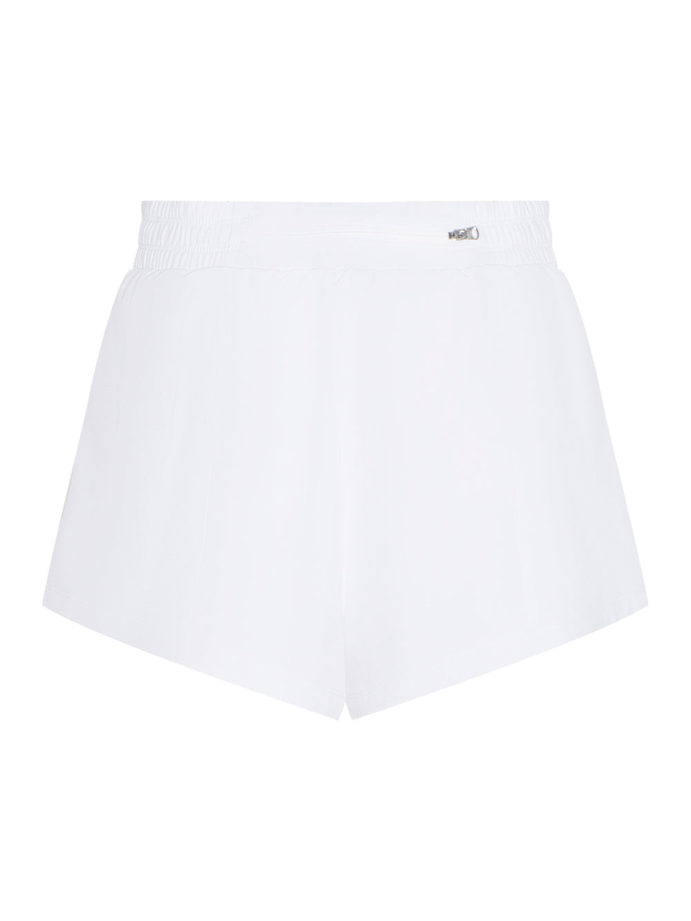 Double Layer Training Short With Runners Pocket And Logo (White)