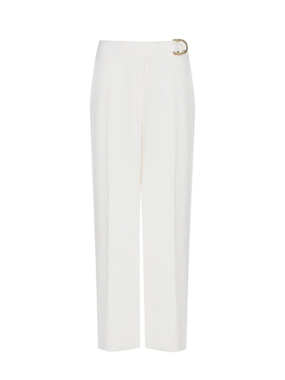 Drapey Organza Wide Leg Trouser (Eggnog)