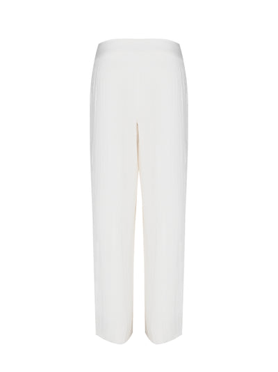 Drapey Organza Wide Leg Trouser (Eggnog)