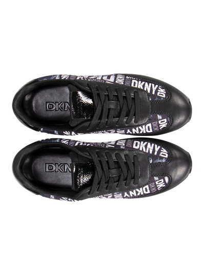 DKNY Forsythe Multi Logo Lace Up Sneaker (ฺBlack Multi)