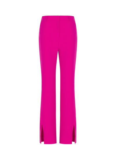 Front Slit Stretch Twill Trouser (Pink)