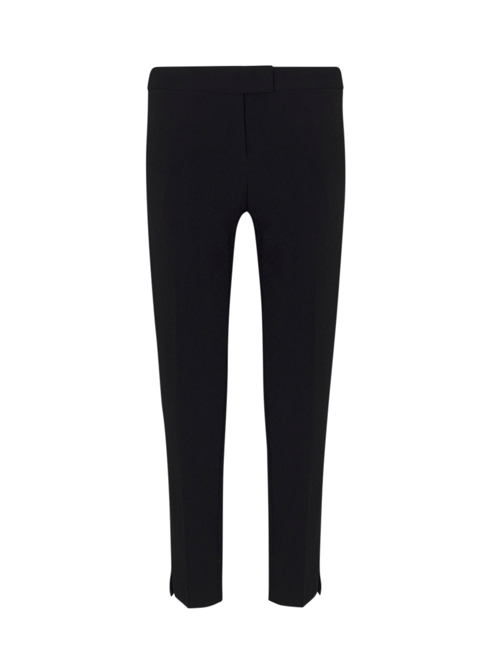 Front Tab Slim Pant with Side Slits (Black)