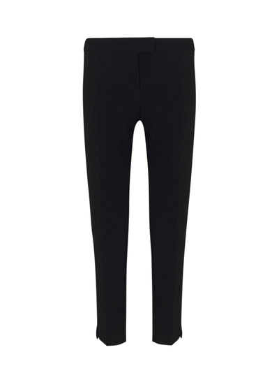 Front Tab Slim Pant with Side Slits (Black)
