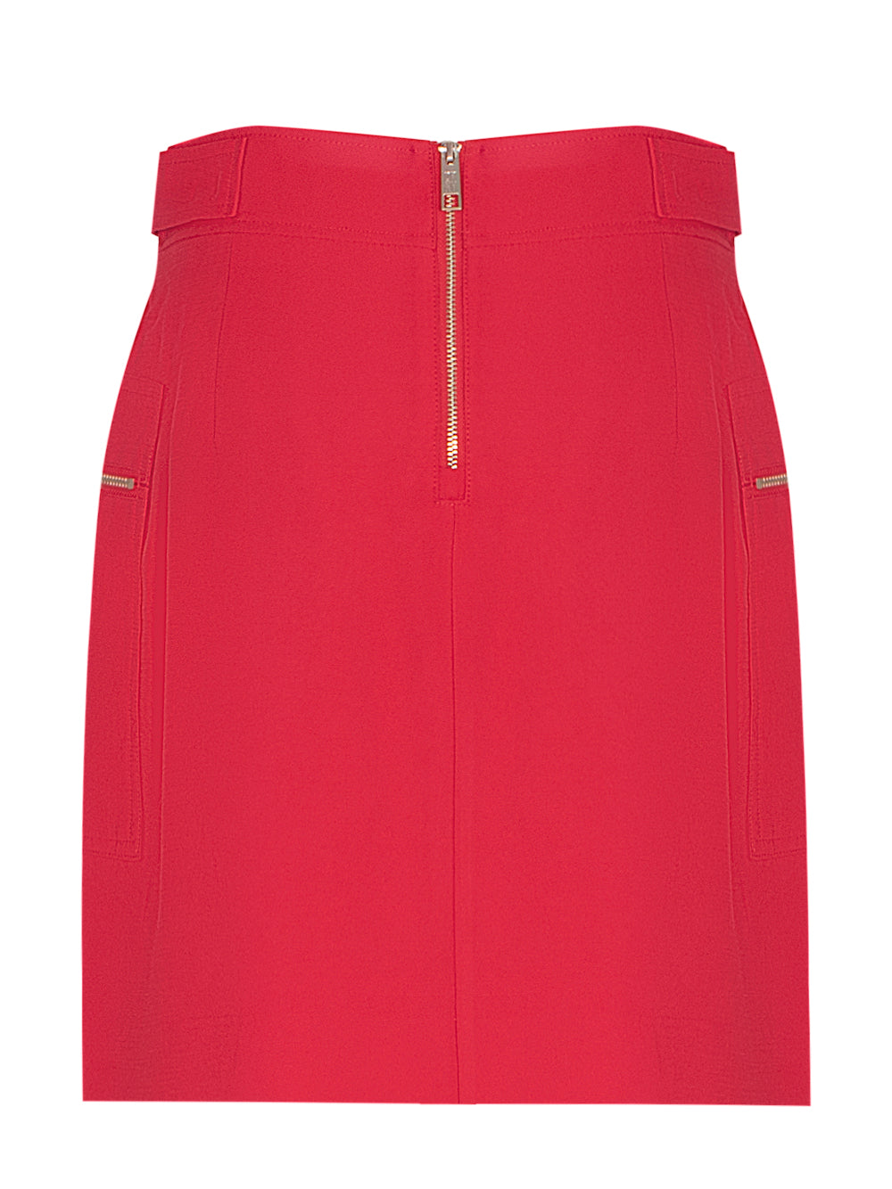 Frosted Twill Cargo Mini Skirt (Flame)