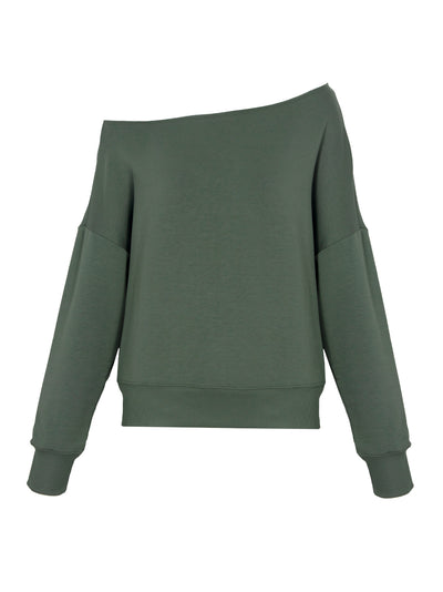 Greenwich Off The Shoulder Pullover (Duck Green)