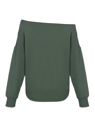 Greenwich Off The Shoulder Pullover (Duck Green)